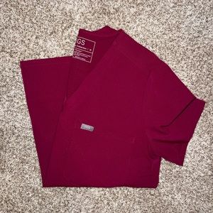 Women's Dark Magenta Scrub Set